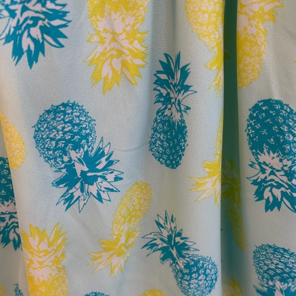 Freebird Blue and Yellow Pineapple Print Romper - Picture 3 of 6